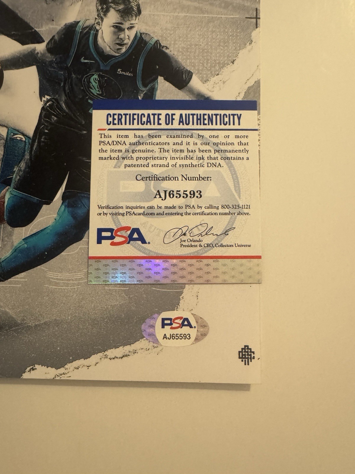 Luka Doncic Dallas Mavericks Signed Original Photo PSA/DNA Authenticated view 3