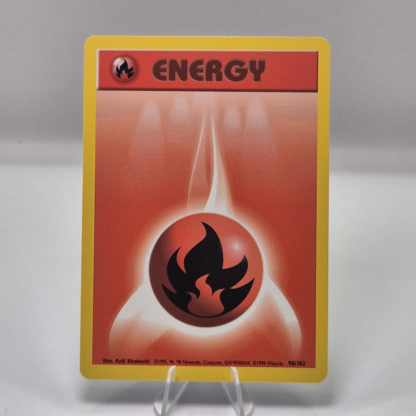 Fire Energy 98/102 - Pokemon Card Base Set Vintage Unlimited 1999 Common NM