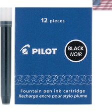 Namiki IC100 Black Ink Cartridges - 12 Refills from Japan for Writers