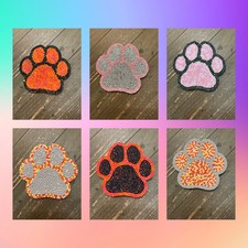 Paw Print Coaster Set; diamond painting; Acrylic  Gemstone Coasters