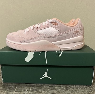 Jordan Flight Court Low Top Lace-Up Pink Athletic Sneakers 