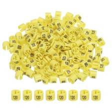 300Pcs 120 Size Clothes Hanger Marker Fit 3mm Rod for Garment Coding Yellow