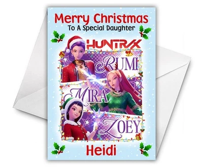 KPOP DEMON HUNTERS Personalised Christmas Card - Kpop Christmas Card - Saja Boys