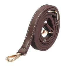 Leather Purse Straps 1Pcs - 51.2 Inch Adjustable Straps - Dark Brown Gold