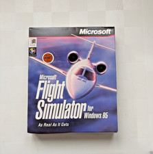 NEW SEALED Vintage Microsoft Flight Simulator for Windows 95 Big Box PC - MINT