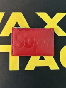 Supreme Zip Card Holder ＃A RED（SUPREME LEATHER ZIP CARD HOLDER 