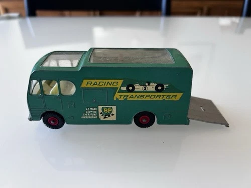 Vintage Lesney Matchbox No. K- 5 King Size Racing Car Transporter Green Diecast