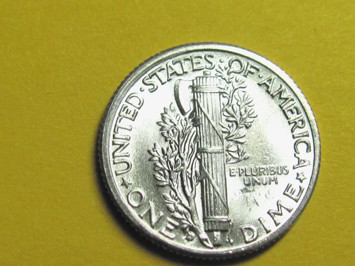 1935-D MERCURY DIME VERY HIGH GRADE BU FSB