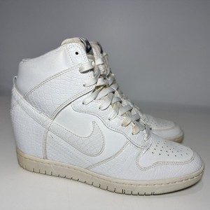 all white nike wedges