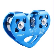 Azarxis 30 kN Zipline Pulley 6700LBS Zip Line Tandem Dual Trolley Kit for Cab...