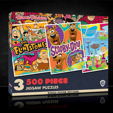 Hanna Barbera - 3 Pack of Puzzles Master Pieces 500 Pieces each