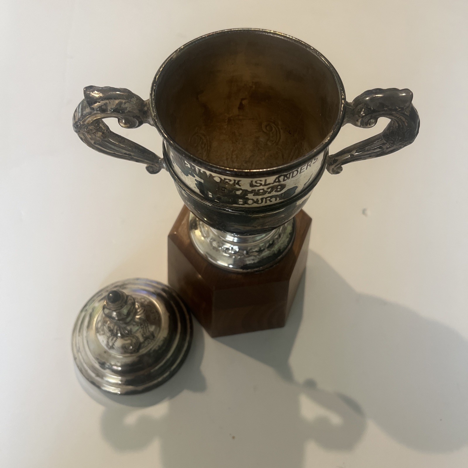 Bob Bourne 1977-78 New York Islanders Clarence Campbell Bowl Trophy