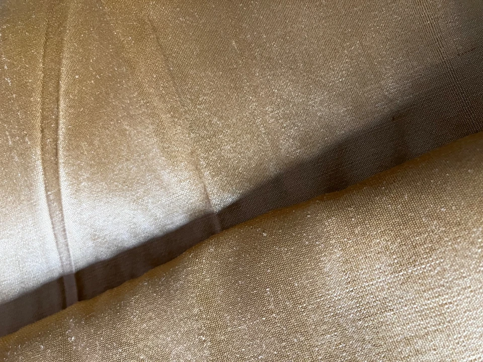 Tela Dupioni 2.75YDS Amarillo Dorado 100% Seda 54" AMPLIO Alta Costura Cosplay Foto 3 de 4