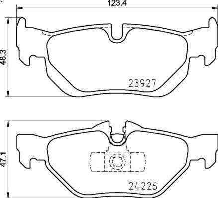 Juego de pastillas de freno BREMBO P 06 105 para BMW 1 (E81) 3 2006-2011 - Picture 1 of 6