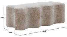 Safavieh JACQUALESSA CHENILLE BENCH, Reduced Price 2172771224 SFV4849B