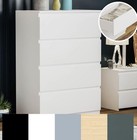 Modern 4 Drawer Chest of Drawers Bedside Cabinet Wardrobe Bedroom Storage