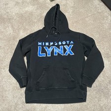 Minnesota Lynx Hoodie Womens Large Black WNBA Basketball Playa Society Champions