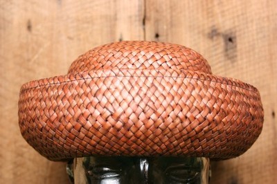 Vintage GAP Woven Straw Basket-Weave Hat Made in Italy Sz. M  display picture 2