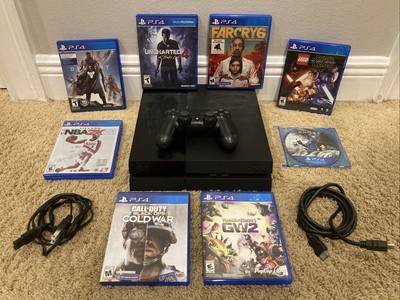 Sony PS4 PlayStation Slim 500GB Black Console Bundle W/Cords, Games  Tested