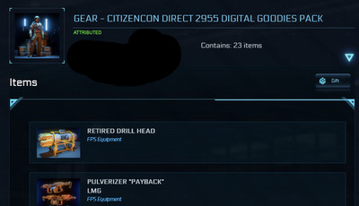 Star Citizen CitizenCon Direct 2955 Digital Goodies Pack