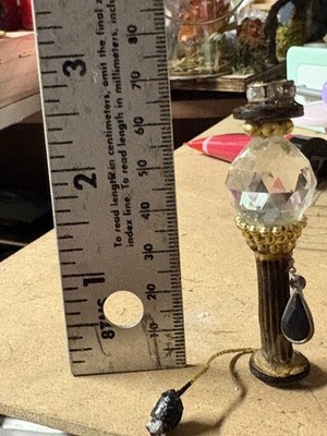 Crystal lamp dollhouse mini