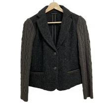 Auth Max Mara WEEKEND - Black Dark Brown Multi Women's Jacket