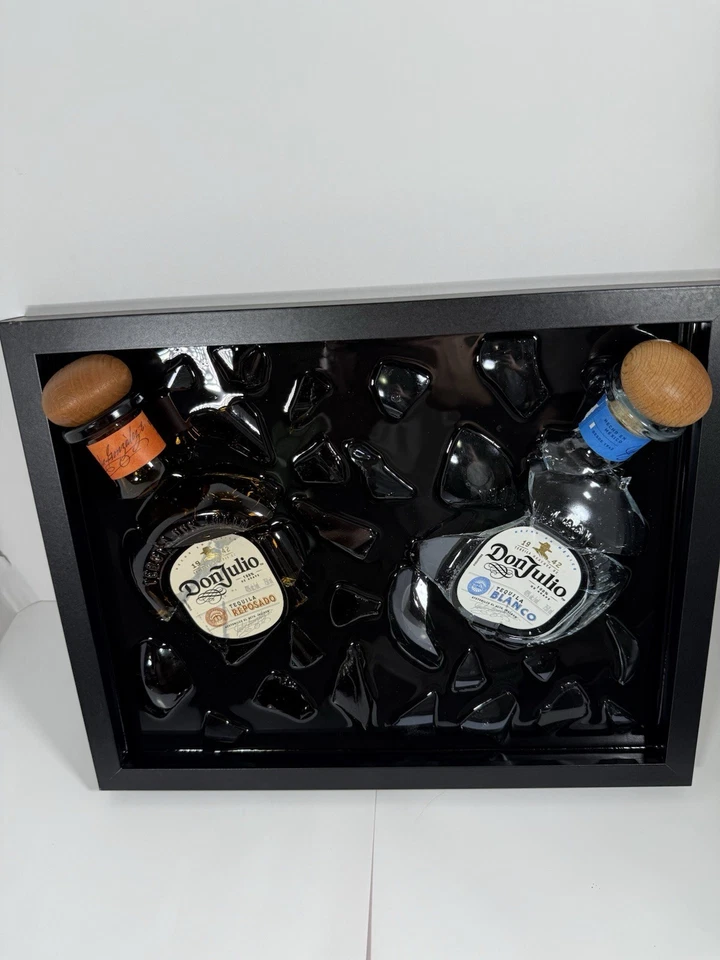 Don Julio Tequila Bottle Wall Art – Broken Glass Epoxy Frame – Unique Bar Decor  - Image 3 of 4