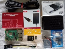 Raspberry Pi 4 Model B 4GB Rev 1.4, CanaKit Power, Official HDMI, 52Pi Case etc.