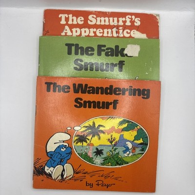 VTG Lot: Fake  Smurf , Wandering Smurf, Apprentice, 1st American editions, 1981