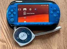 Sony PSP 3000 Vibrant Blue Console with Games, Battery, Charger