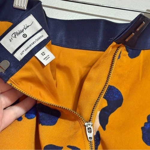Philip Lim x Target stilvoller orange & blauer Damenrock Tiermotiv NEU Größe 12 - Bild 7 von 7