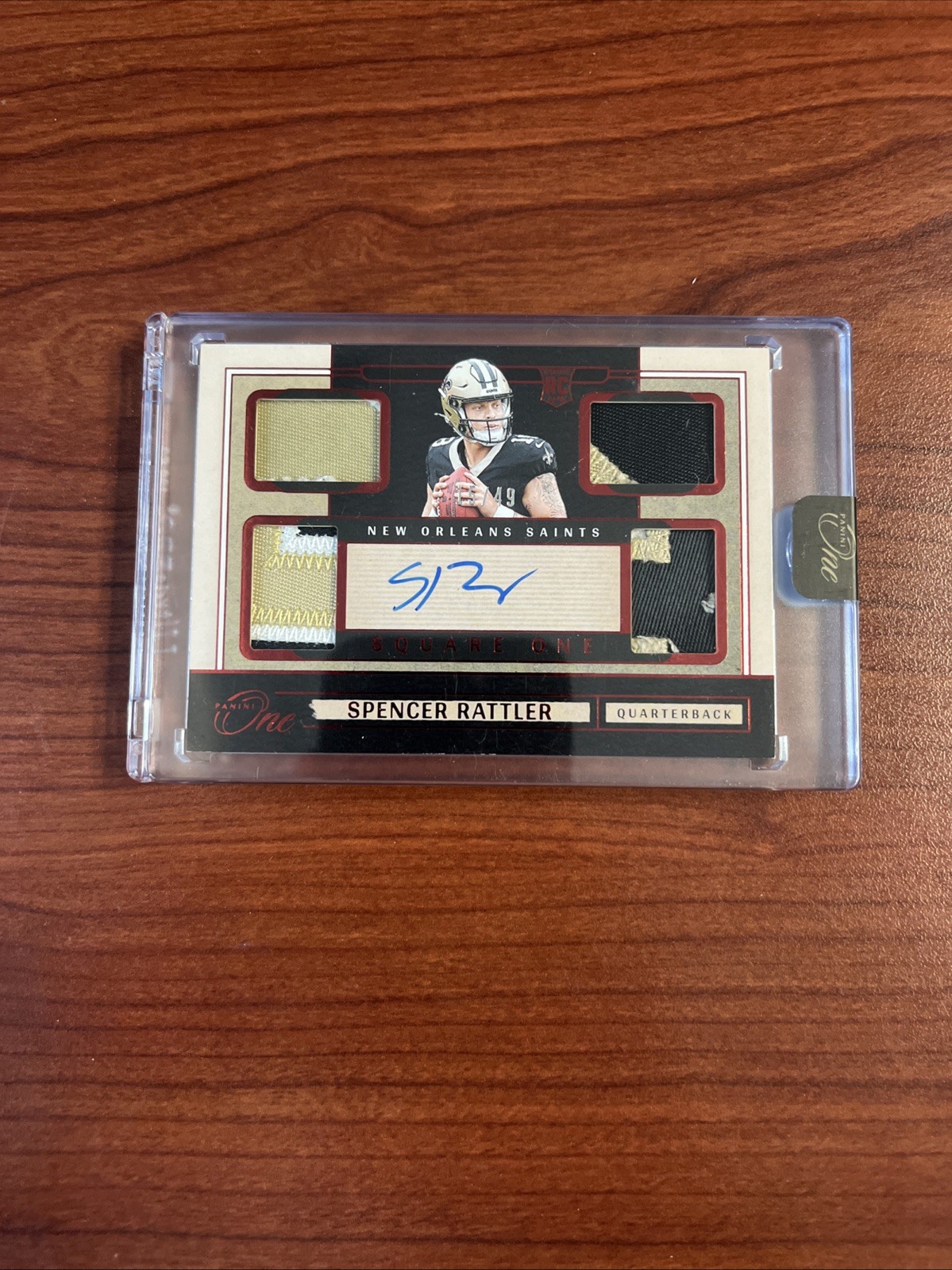 2024 Panini One Spencer Rattler RPA Square One Autographs Red /49 #73