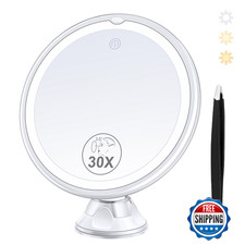 Magnifying Mirror with Light 30X, Lighted Makeup Mirror 30X for Precision Makeup