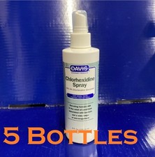5 Bottles of Davis Chlorhexidine Spray, 8 Fl Oz - Exp 7/26 Free Shipping