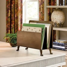 Ballard Designs Footed File Holder Metal Desk...