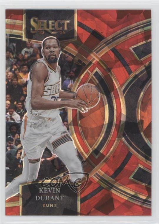 2023-24 Panini Select Premier Level Red Cracked Ice Prizm Kevin Durant #199 0qw2