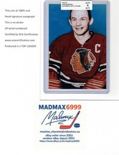 Gus Mortson Chicago Blackhawks AUTOGRAPH AUTO SIGNED PHOTO PICTURE 100% COA