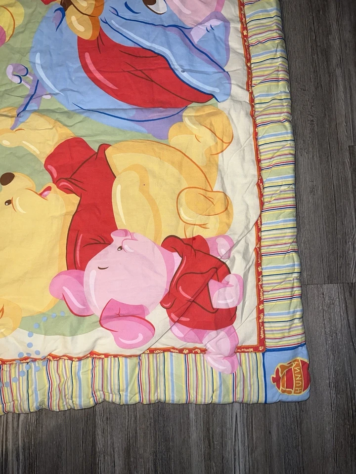 Vtg Disney Winnie the Pooh & Friends Comforter Baby Crib Blanket 38x30 - Image 4 of 4