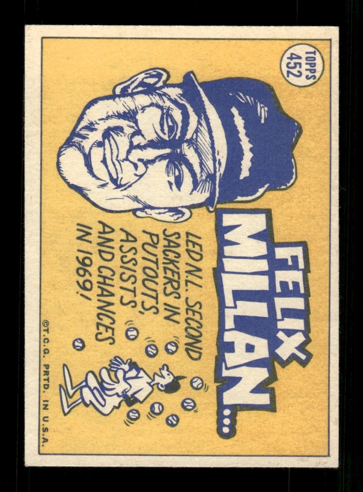 1970 Topps Set Break #452 Felix Millan AS EX-EX/MT *BNCARDS* - Image 2 of 2