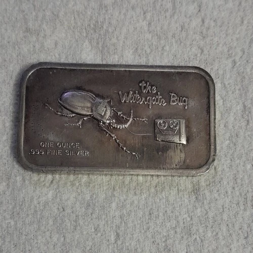 The Watergate Bug 1 oz .999 Fine Silver Bar Collectible Bullion