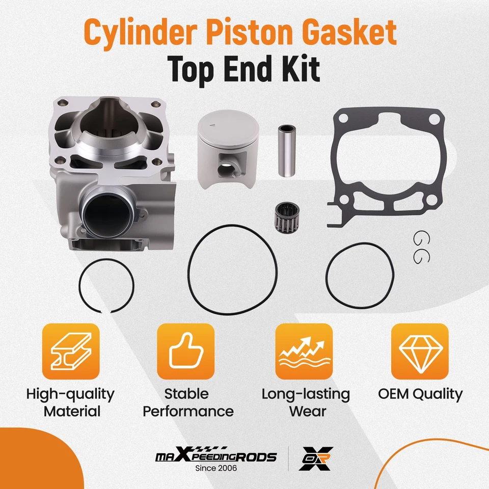 Kit de pistão cilindro 54mm para Yamaha YZ125 2005-2022 com gaxetas e anéis - Imagem 3 de 4