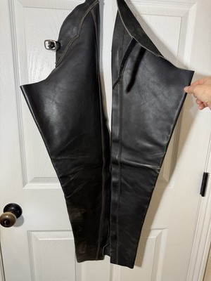 Leather chaps Barn stable riding chaps slim calf size XS