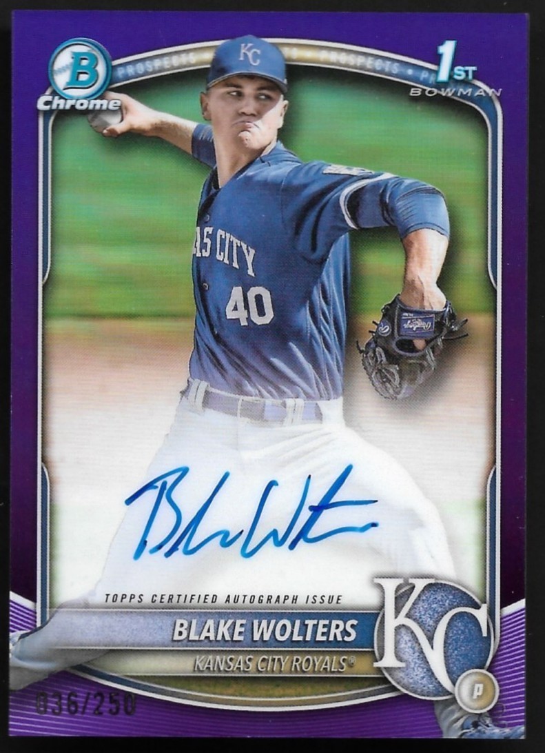 2025 Bowman Chrome - Prospect Autographs - Blake Wolters #CPA-BW - Purple /250