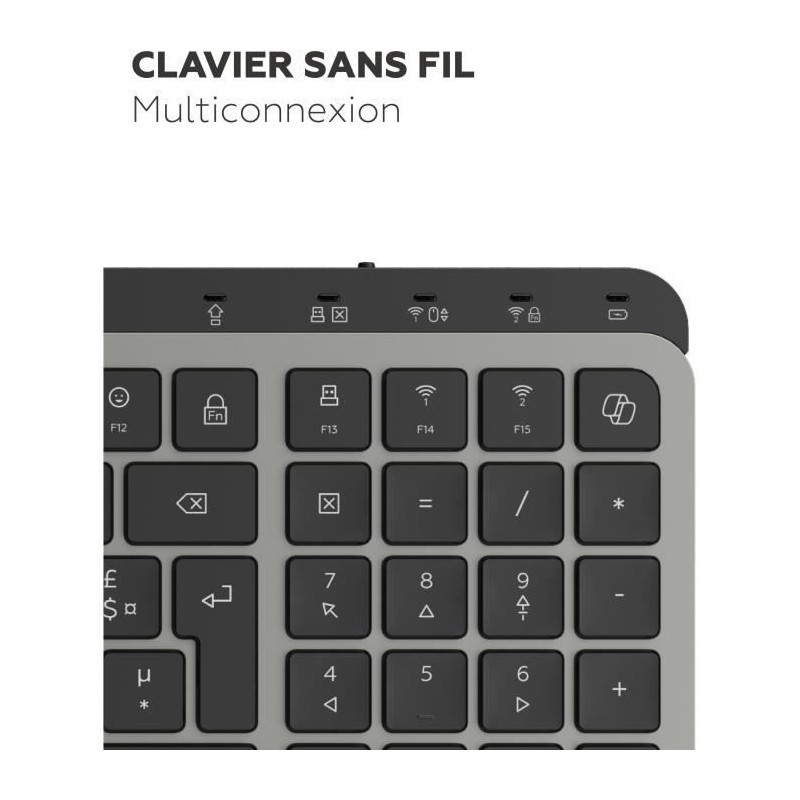 Clavier compact KP450W Mobility Lab AZERTY FR touches plates multi-connectivité