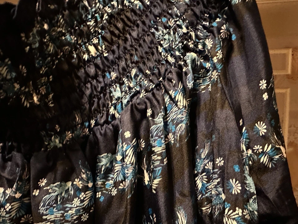 Blusa Zac Zac Posen Lue Estampado Floral Seda Hombro Descubierto Foto 4 de 4