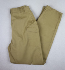 VINTAGE WOMEN'S BEIGE HIGH WAIST CARGO PANTS - SIZE 7/8