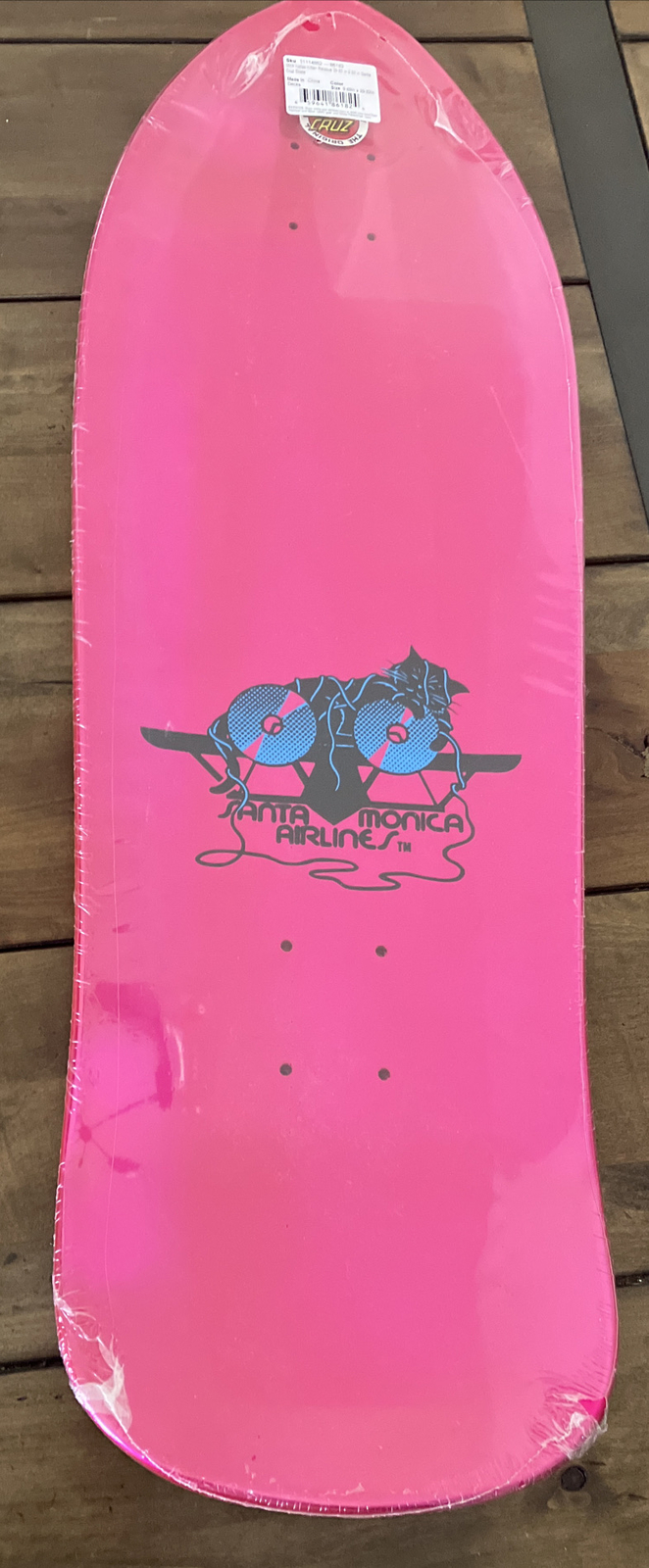 Natas kitten Santa Cruz reissue skateboard deck Santa Monica Airlines 
