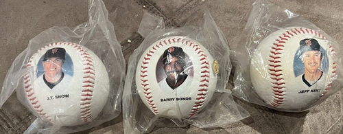 San Francisco Giants Barry Bonds Jeff Kent JT Snow 1997 100 RBI Photo baseballs