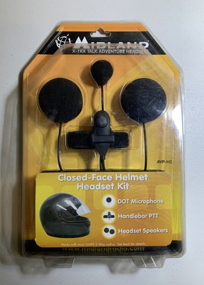 Midland AVP-H2 Headset w/ MIC For Closed Face Motorcycle Helmet for
