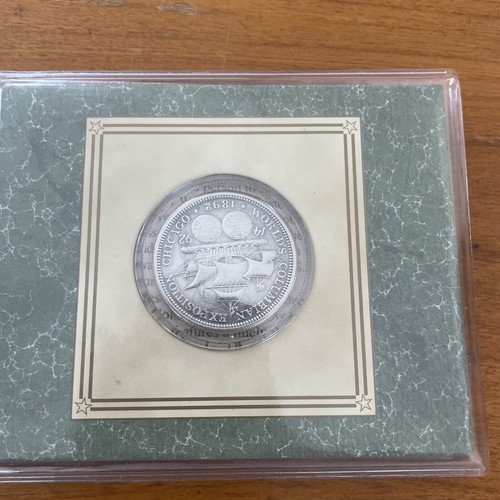 1892 or 1893 Columbian Expo Half-Dollar - Almost Uncirculated - Picture 3 of 4